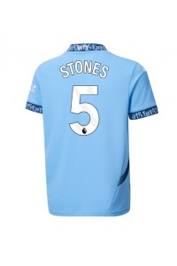 Manchester City John Stones #5 Jalkapallovaatteet Kotipaita 2024-25 Lyhythihainen